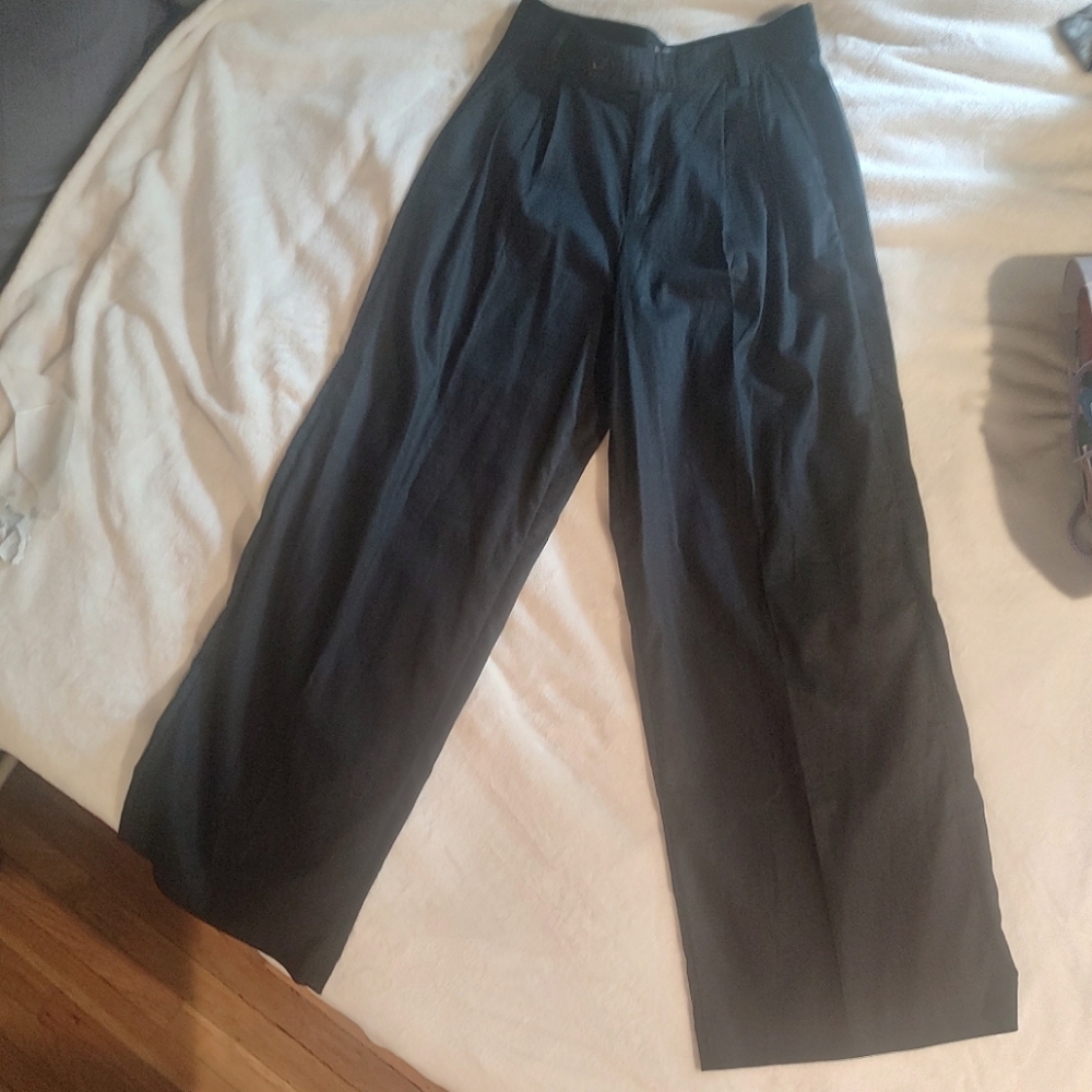 NWT Banana Republic Black Linen Blend Trousers